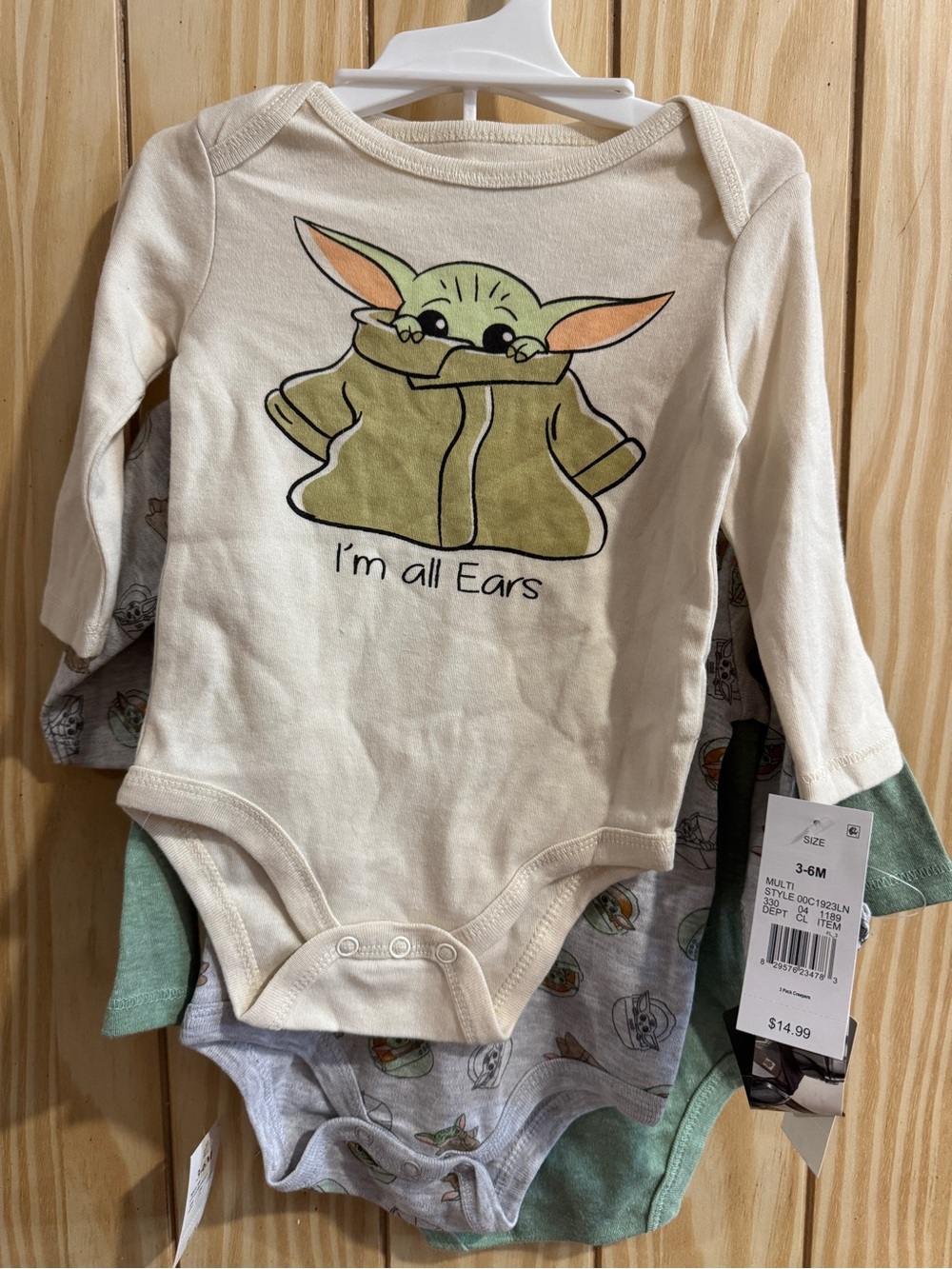 3-6 MONTH STAR WARS LONG SLEEVE ONESIES (3pk) NWT